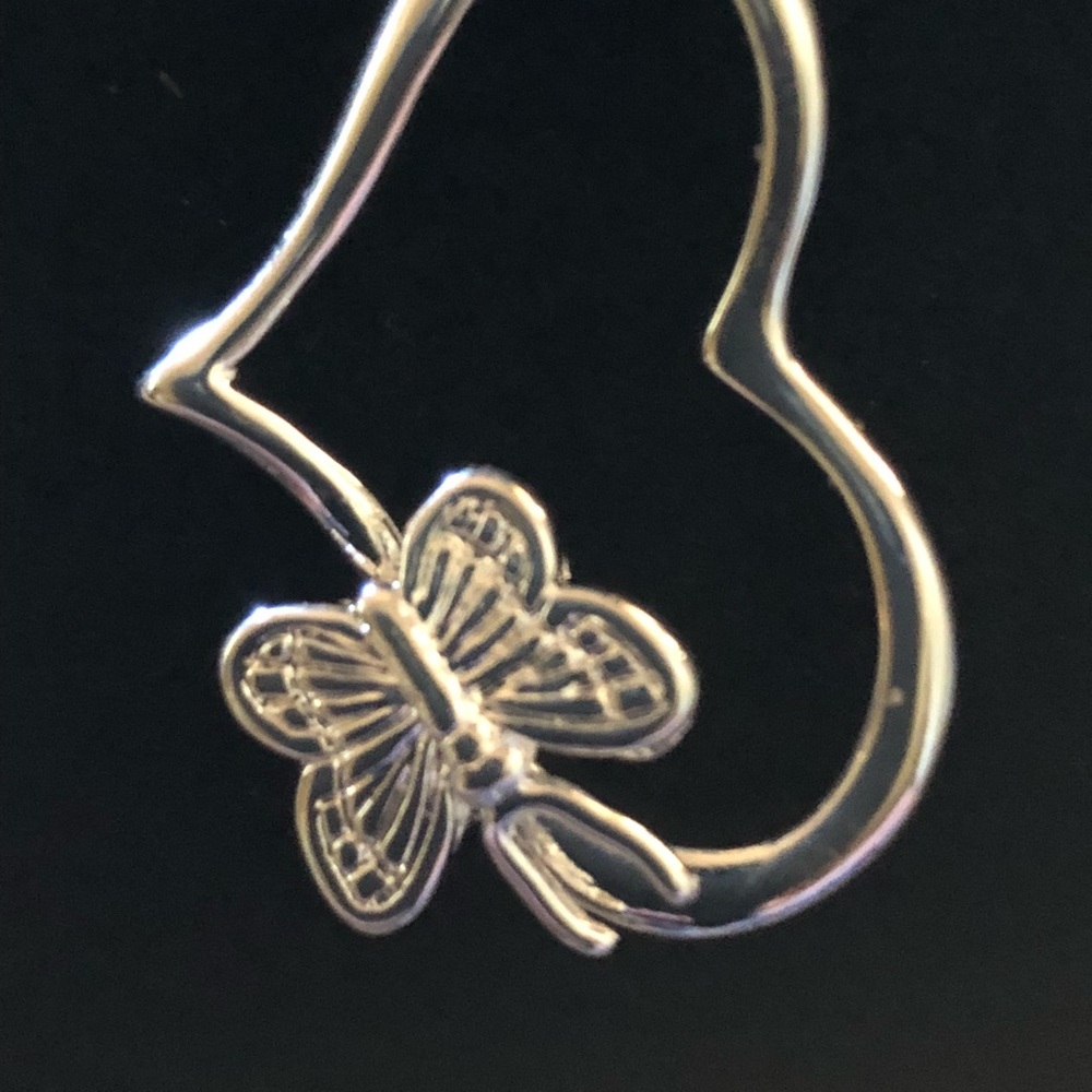 STERLING SILVER BUTTERFLY HEART - Picture 6 of 7